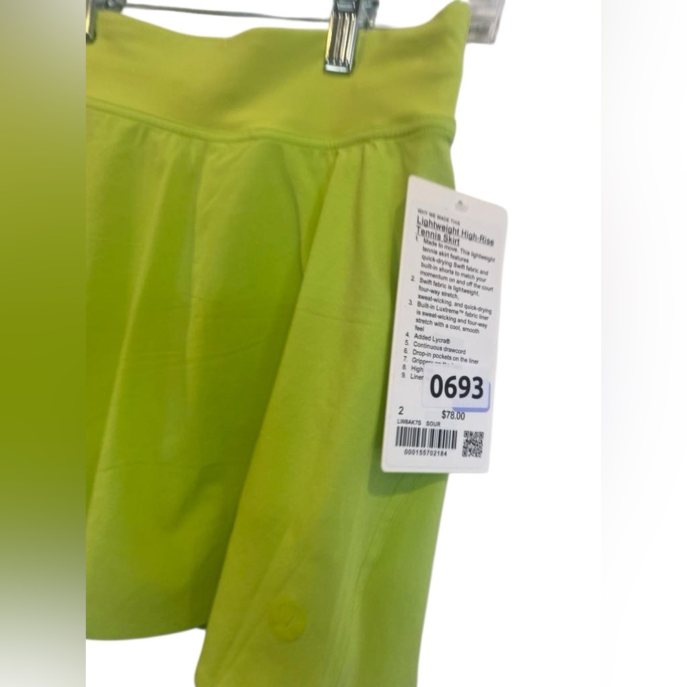 NWT Lululemon light weight high waisted tennis skirt SOUR GRAPE Size 2 - Picture 4 of 5